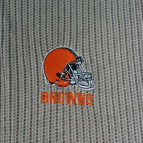 NFL Cleveland Browns Tan/Brown Polo Shirt Large - Picture 3 of 6